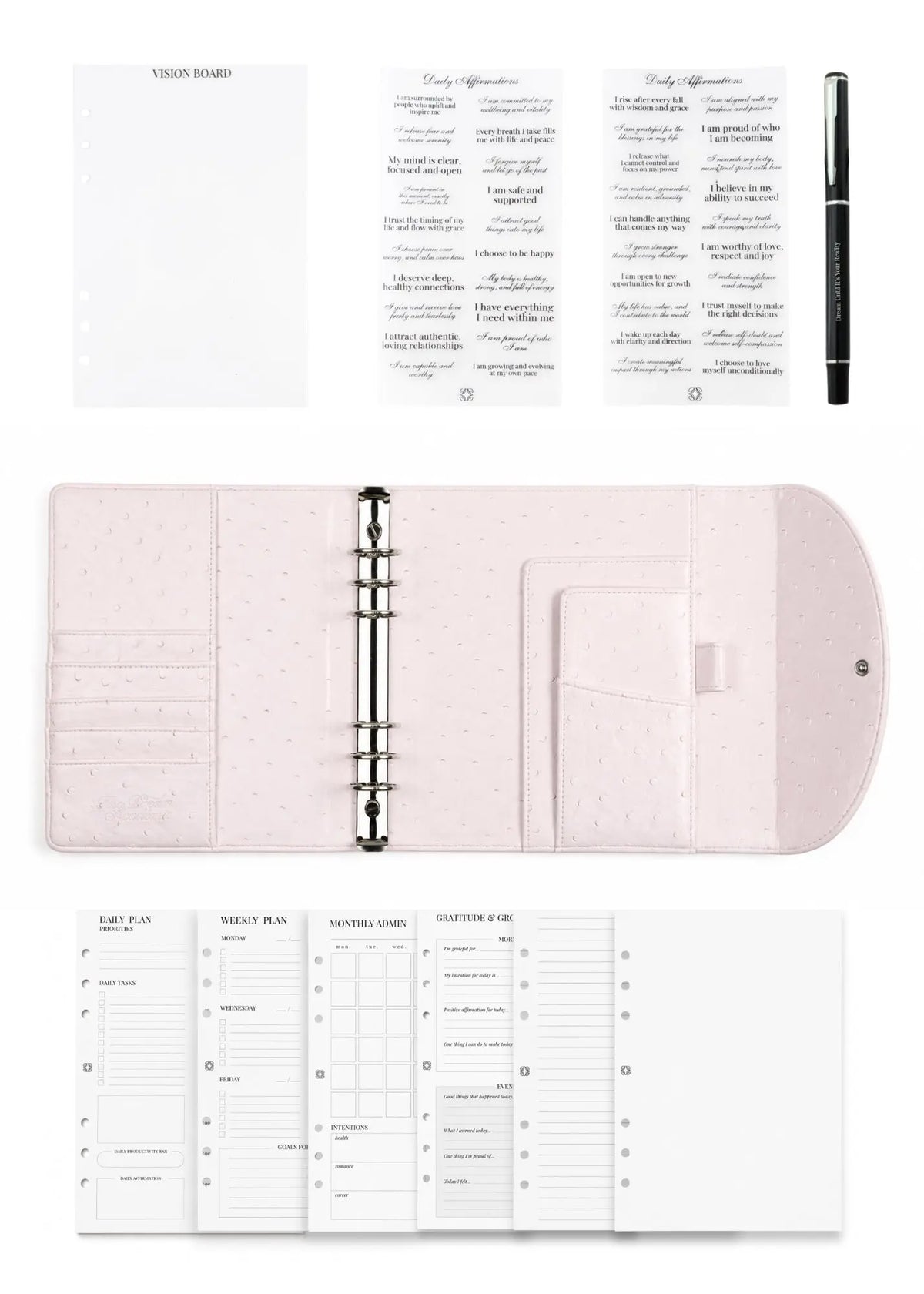 Pink Ostrich A5 Planner The Dream Académie