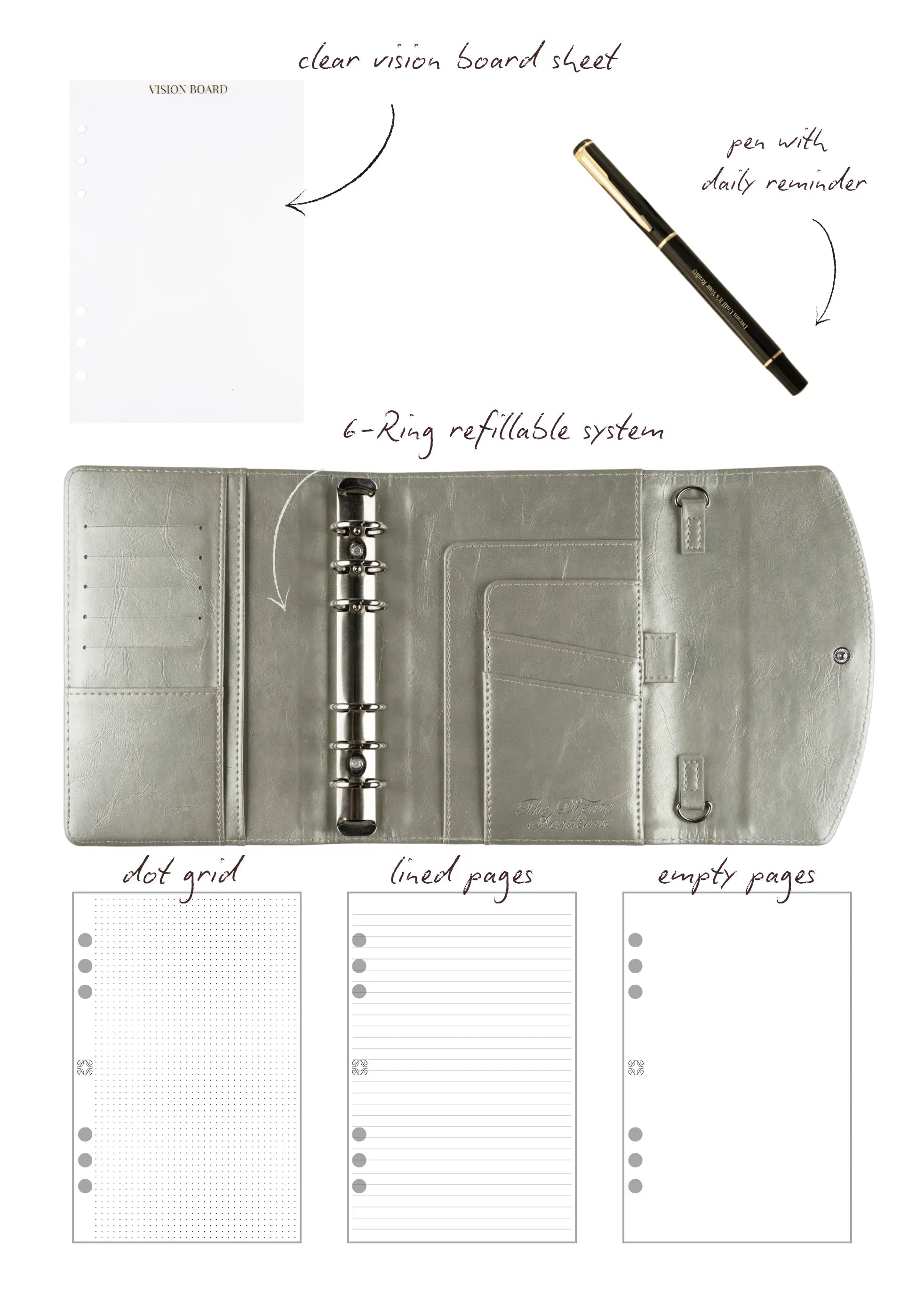 Blush Rose A6 Planner The Dream Académie