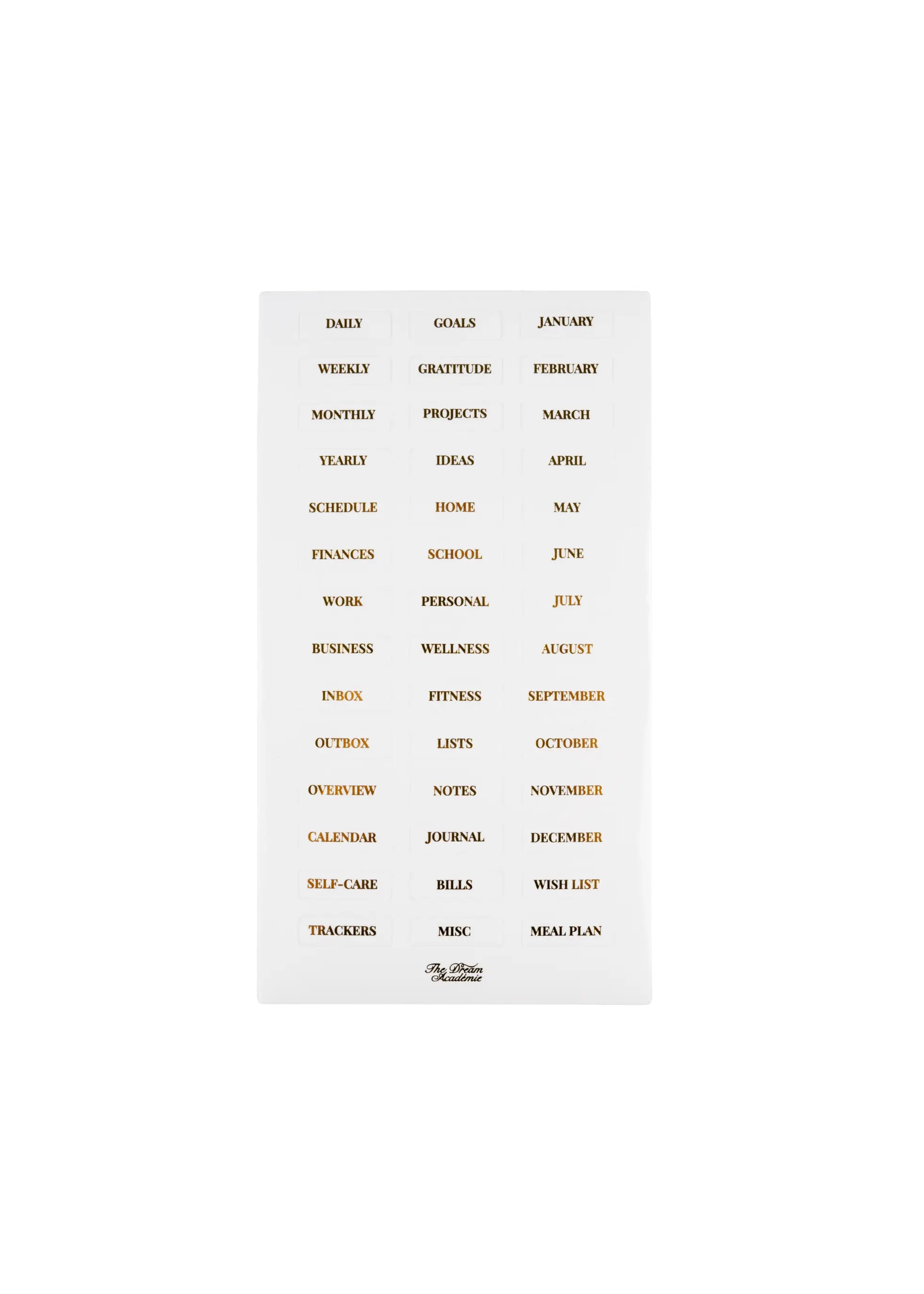 Midnight Empire A5 Planner Dividers The Dream Académie