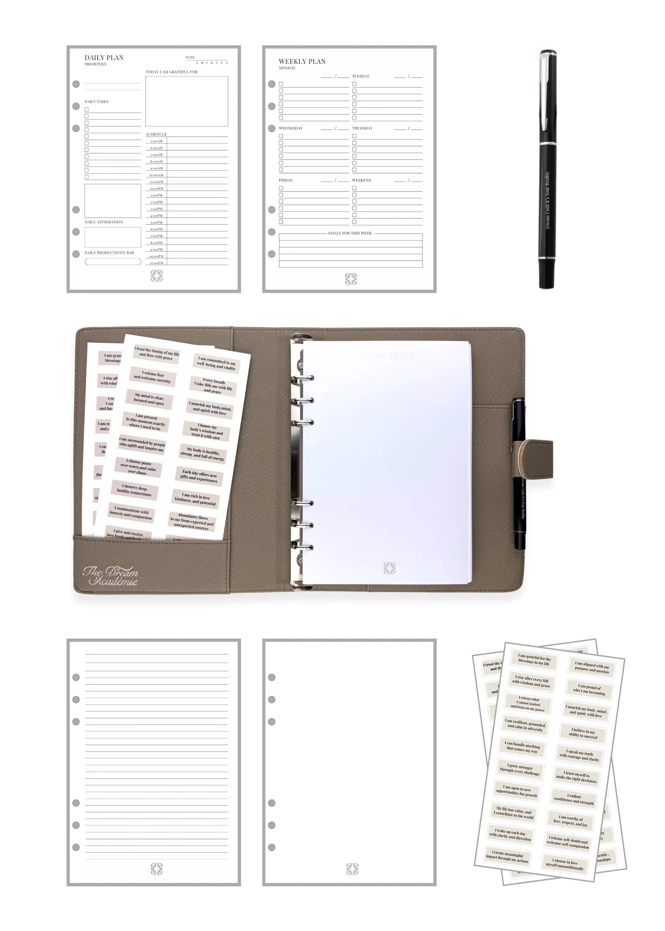 Etoupe A5 Dreamer Planner The Dream Académie