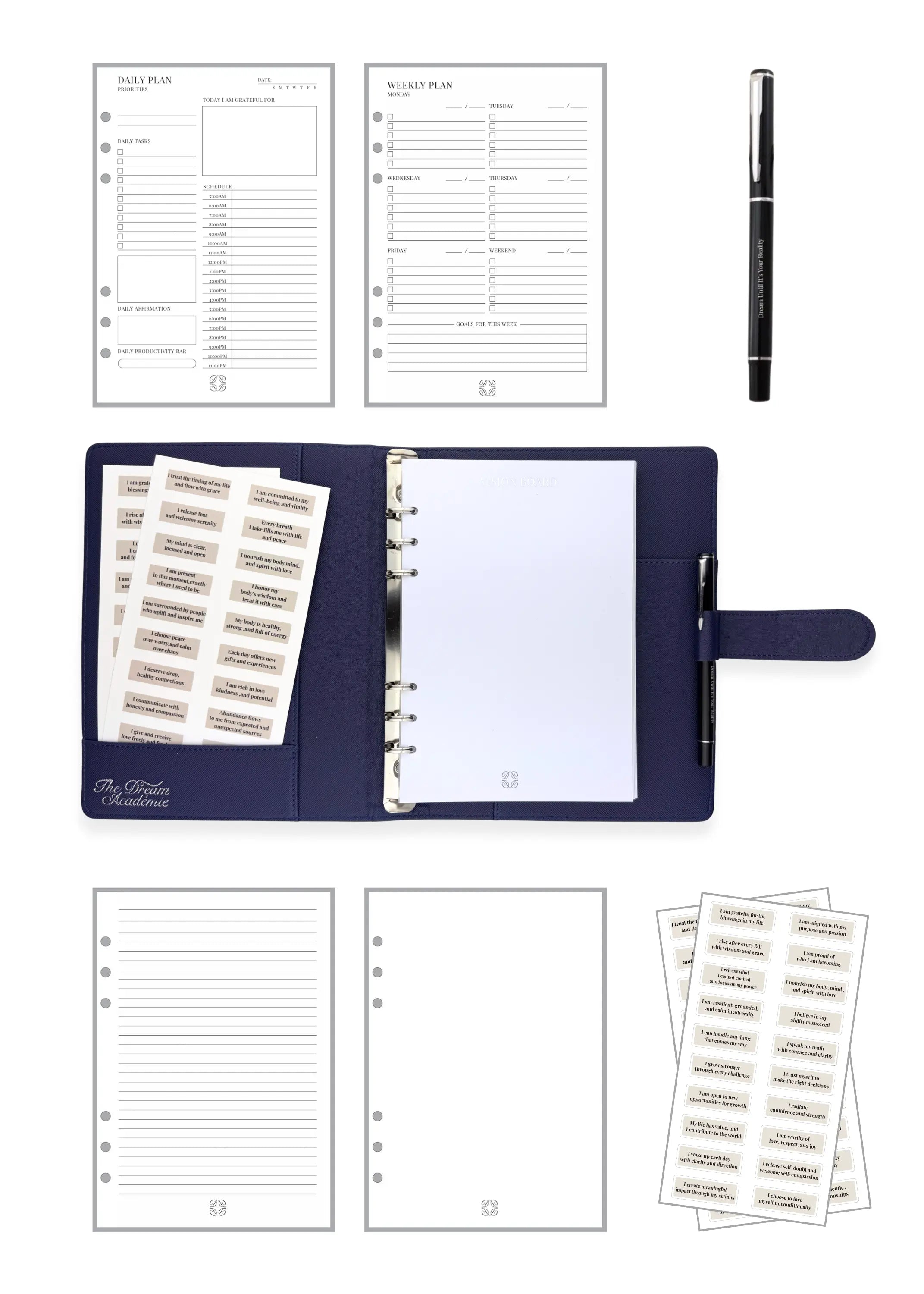 Navy A5 Dream Planner The Dream Académie