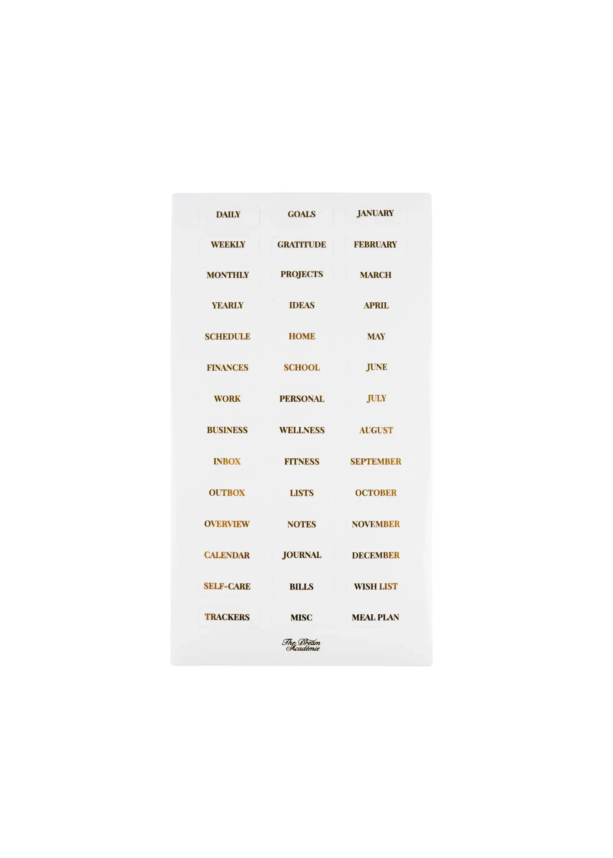 Midnight Muse Planner Dividers The Dream Académie