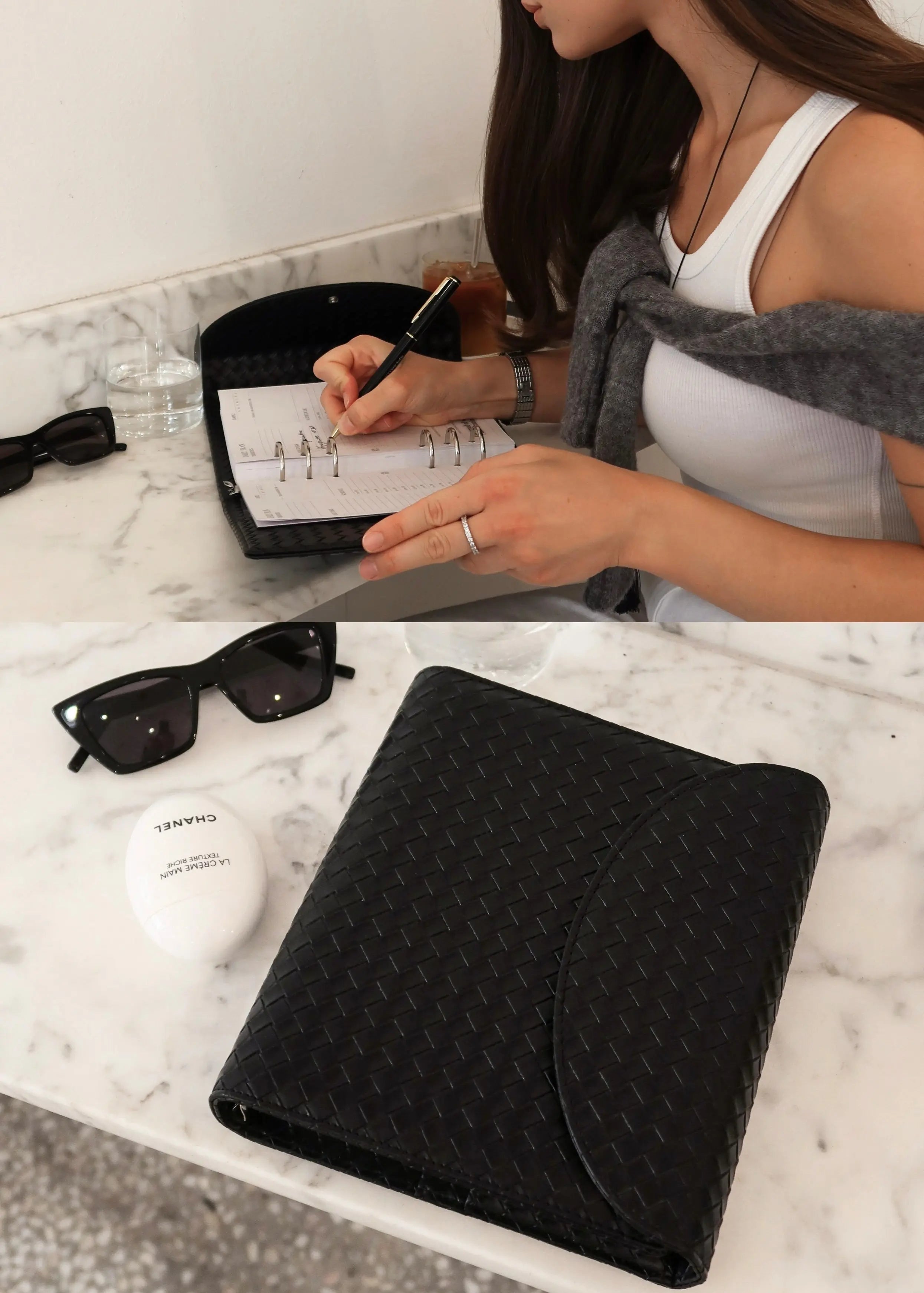 Black Woven A5 Planner The Dream Académie