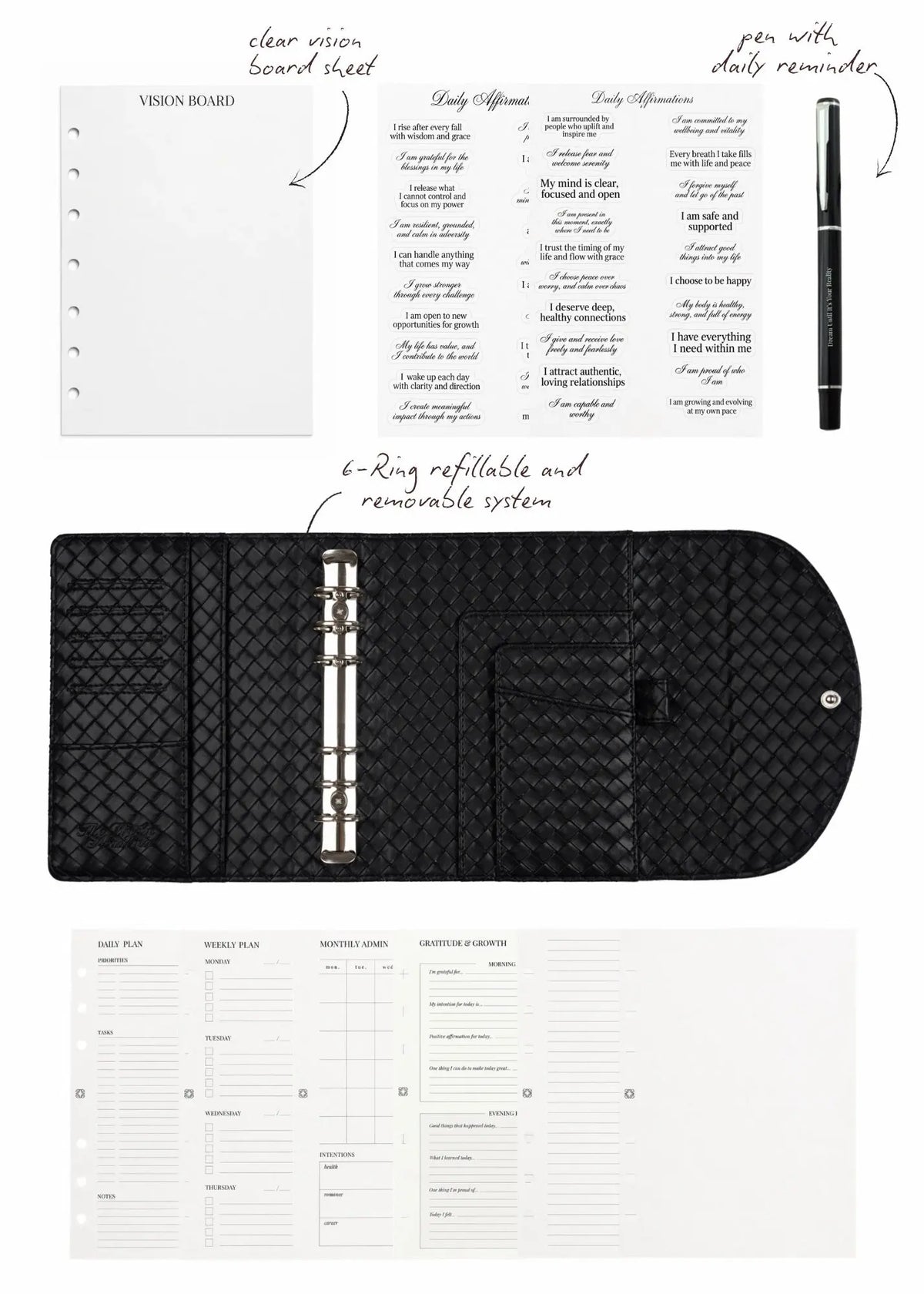 Black Woven Personal Wide The Dream Académie