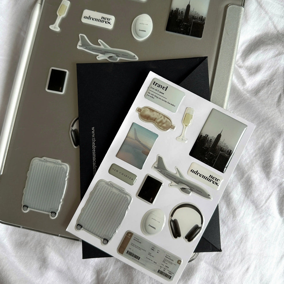 The Travel 3D Epoxy Sticker Set - The Dream Académie