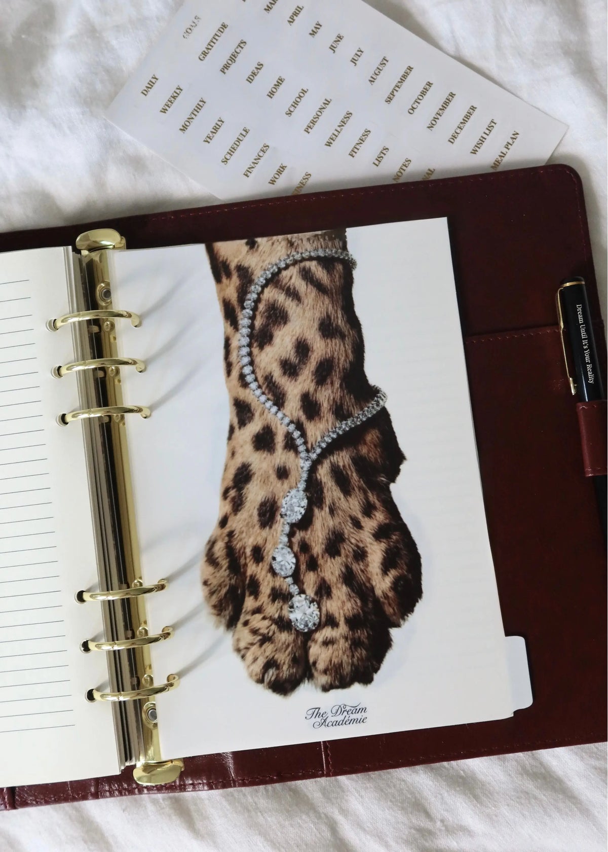 Dream Life A5 Planner Dividers The Dream Académie