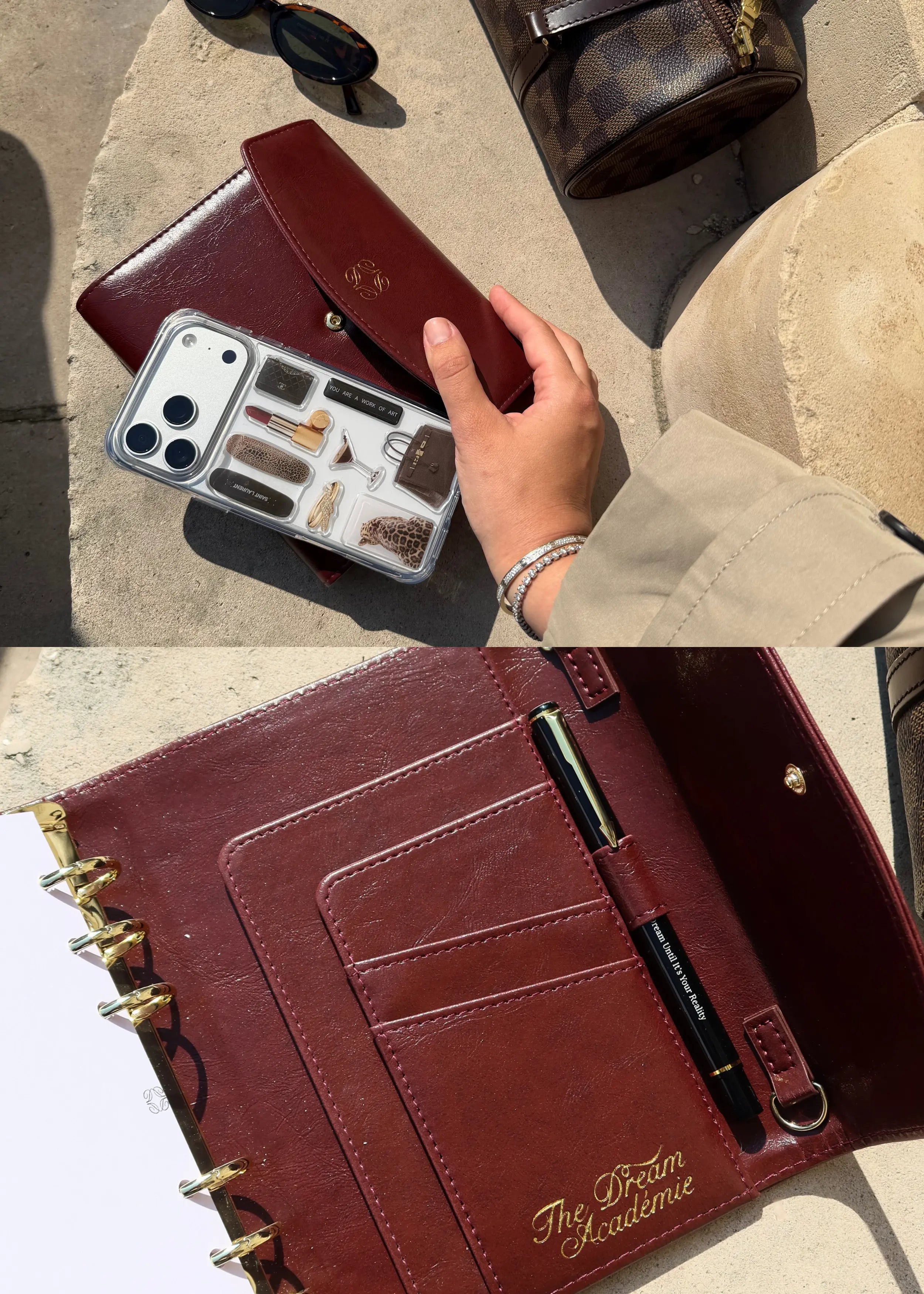 Burgundy A6 Planner The Dream Académie