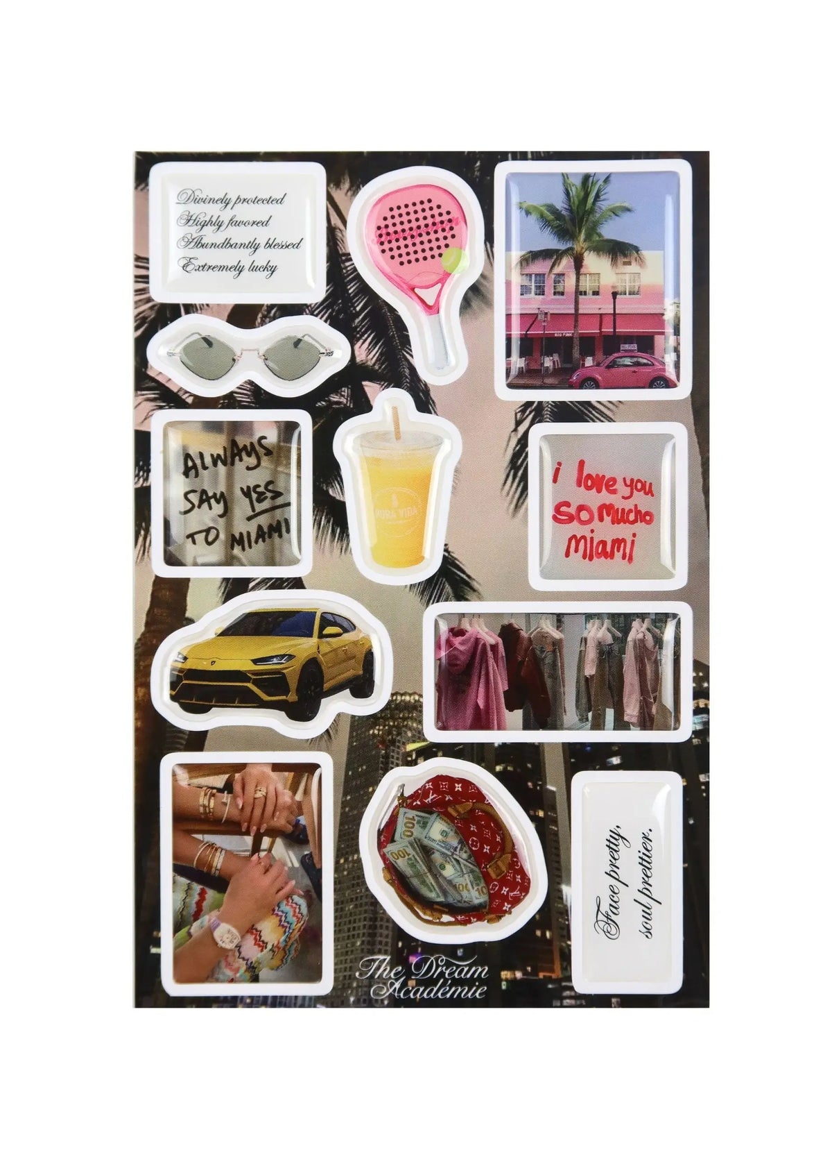 Miami Edit Sticker Set The Dream Académie