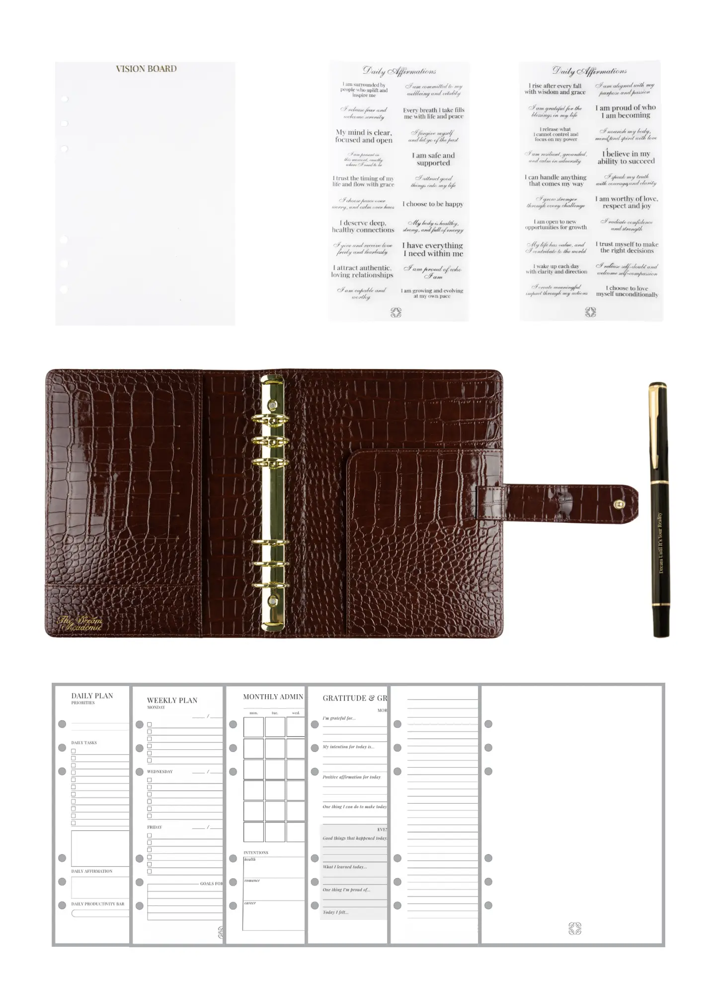 Chocolate Croc A5 Planner The Dream Académie
