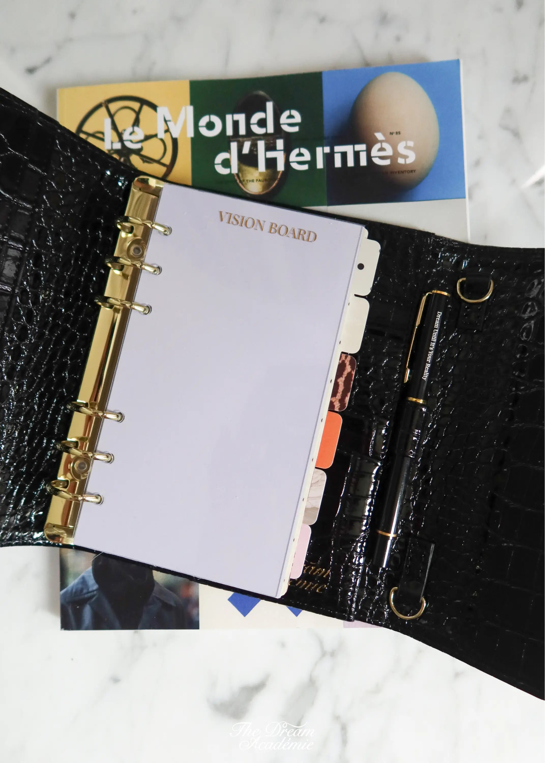 Black Croc A6 Planner The Dream Académie