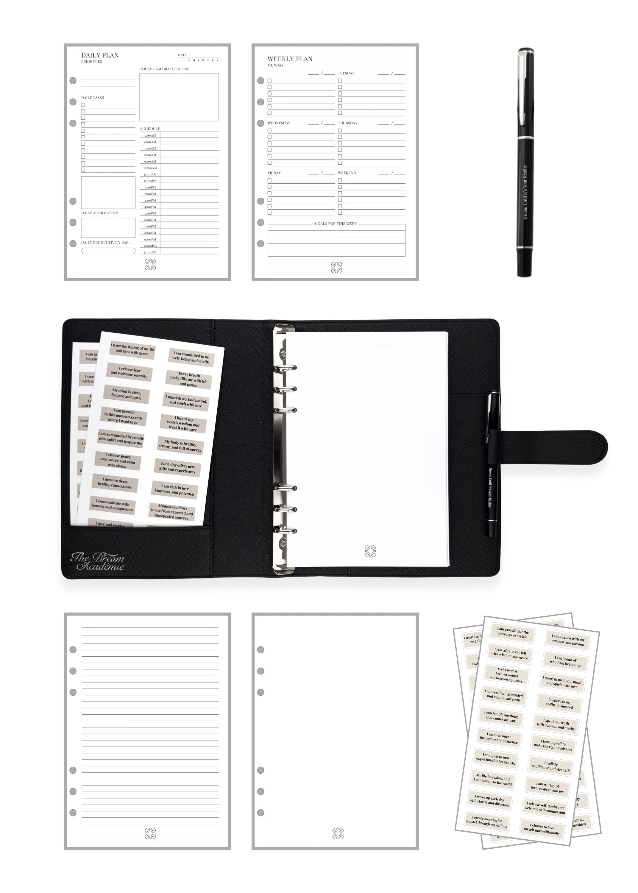 Noir A5 Dream Planner (Copy) The Dream Académie