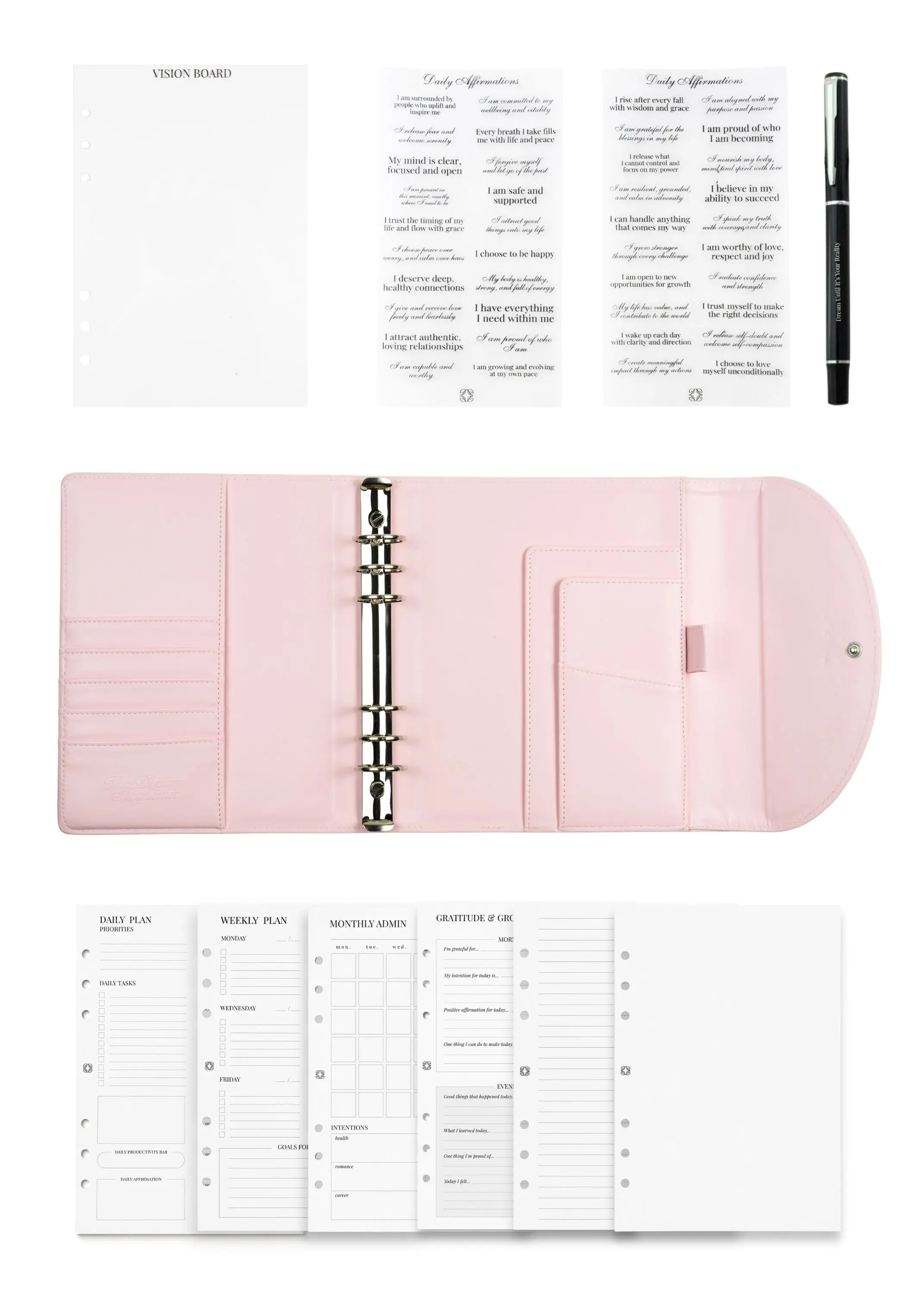 Baby Pink A5 Planner The Dream Académie