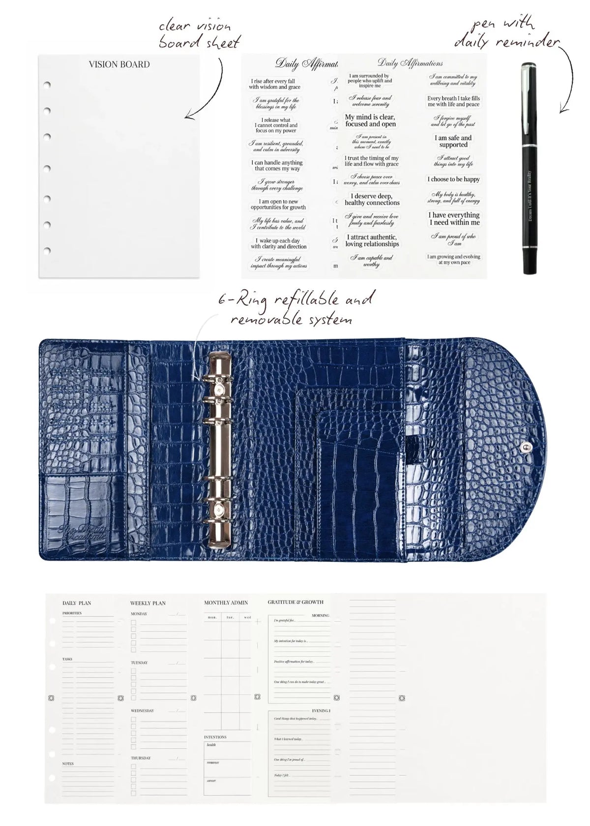 Sapphire Croc Personal Wide The Dream Académie
